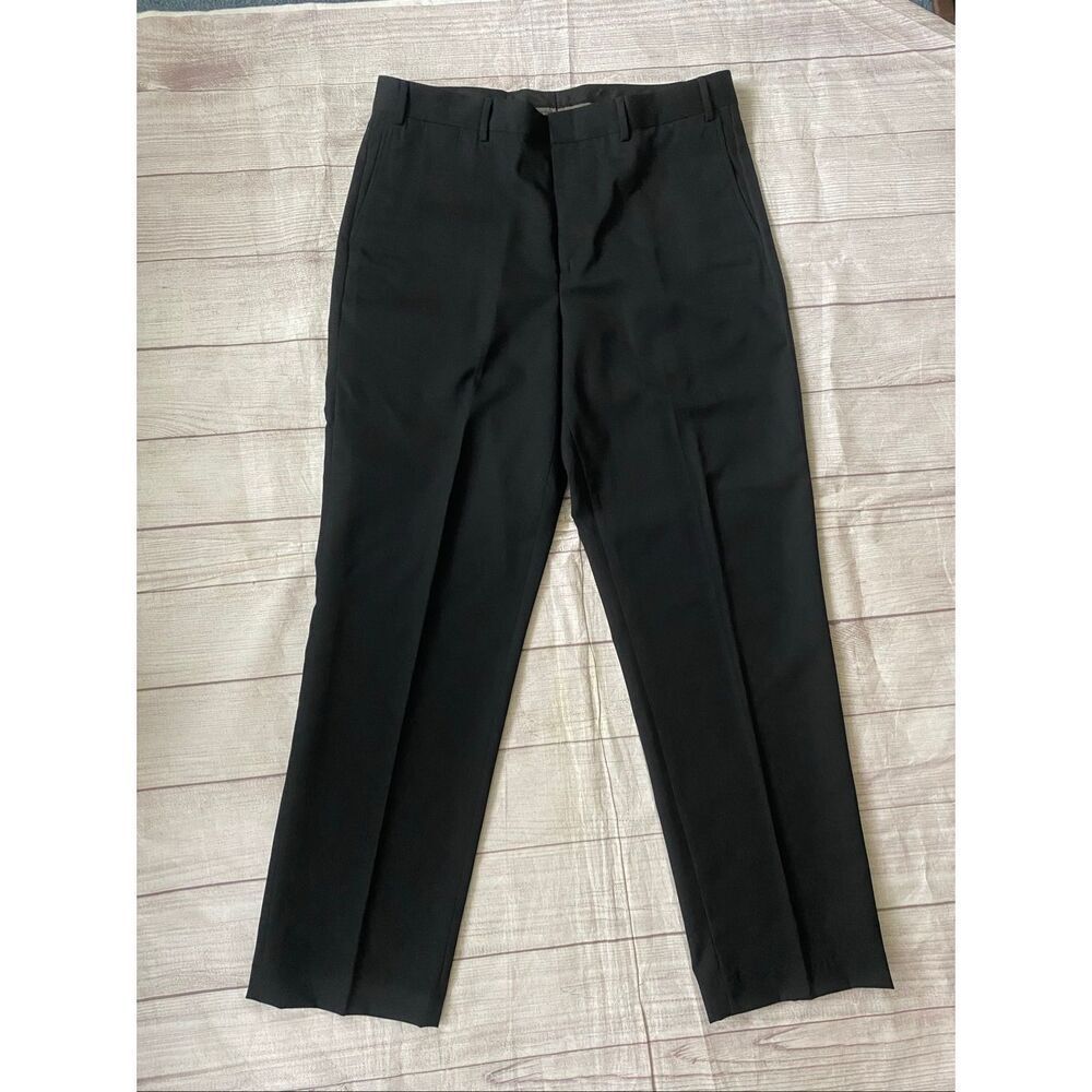 Eddie Bauer men 38T flat front chino pants black